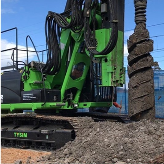 Long Reach Boom Rotary Piling Rig With Customized Bucket Capacity And 7-30rpm Working Speed