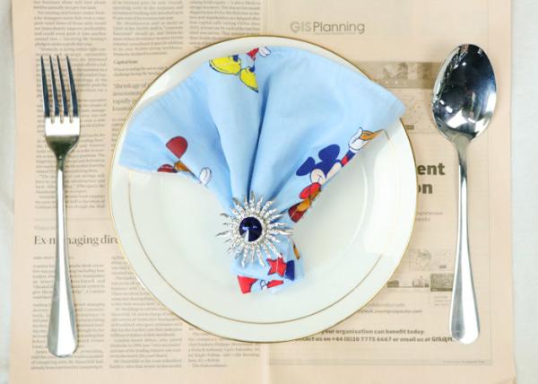 Children Personalized Dinner Napkins Cotton Double Fabric Cute Pattern With