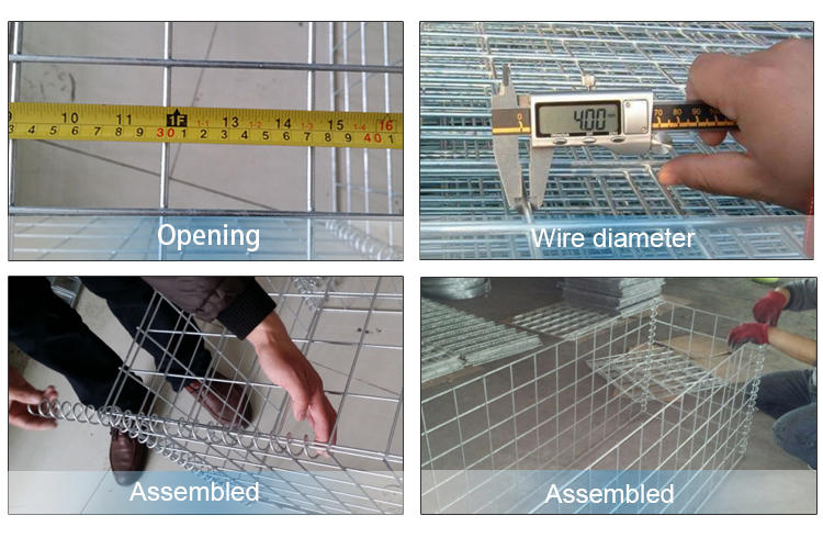1*1*1m Gabion Fence System Pvc Coated Electrical Galvanize