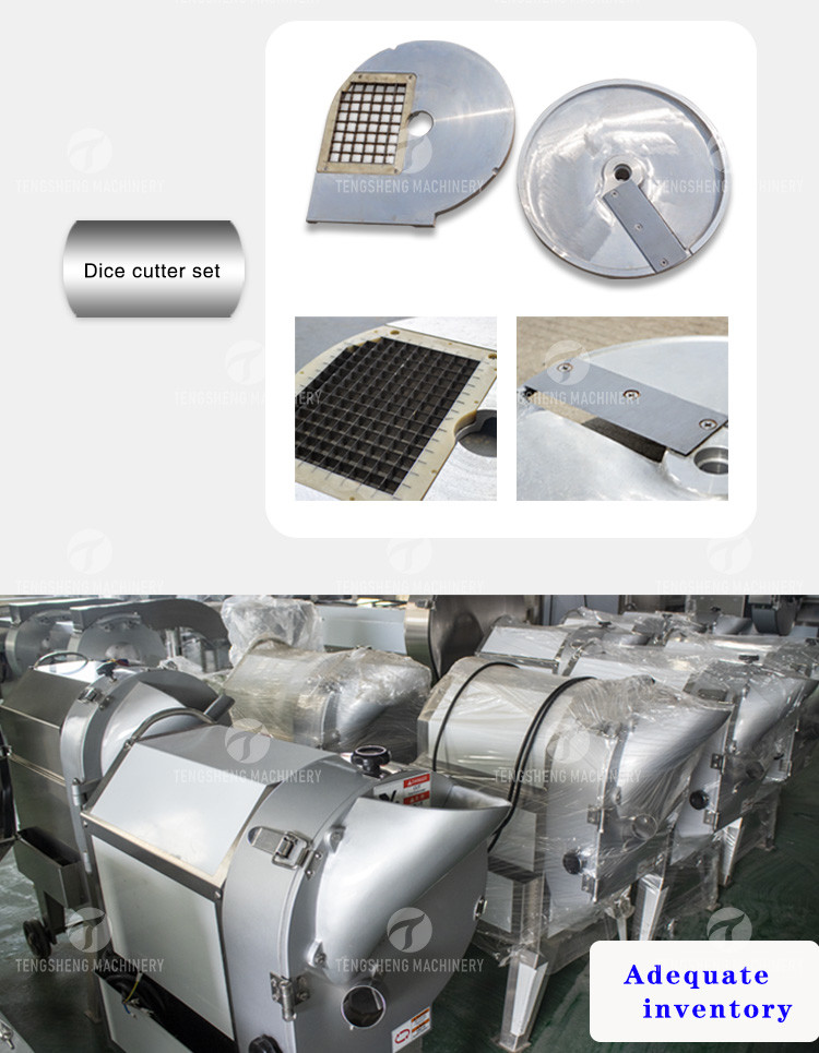Stainless Steel Potato Vegetable Dicer Machine Rotating Bezel Nonexpendable