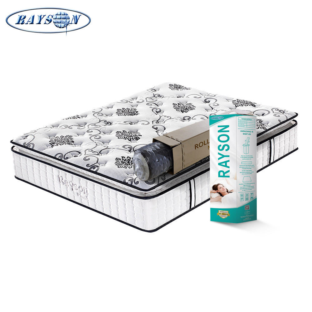 Fire resistant Hotel Bed Mattress Pocket Spring Roll Up Mattress In A Box 50 -