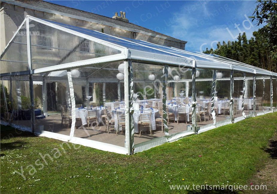 Large Outdoor Backyard Luxury Wedding Tents , Decorating Tents For Wedding Receptions