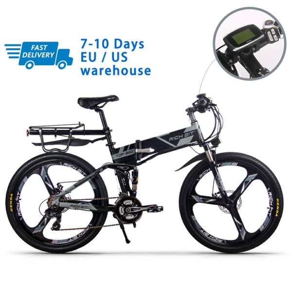 EU STOCK 26" Full Suspension Electric City Bicycle Street Bike 36v 250w 12.8Ah