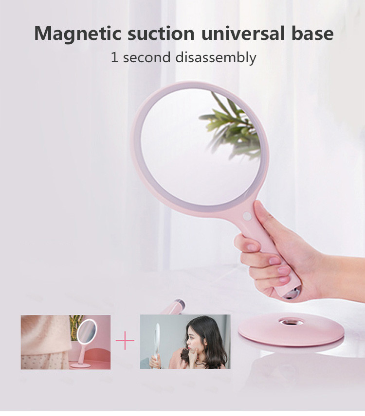 2600mAh Battery tricolor 3500k 5x HD LED Magnifying Mirror