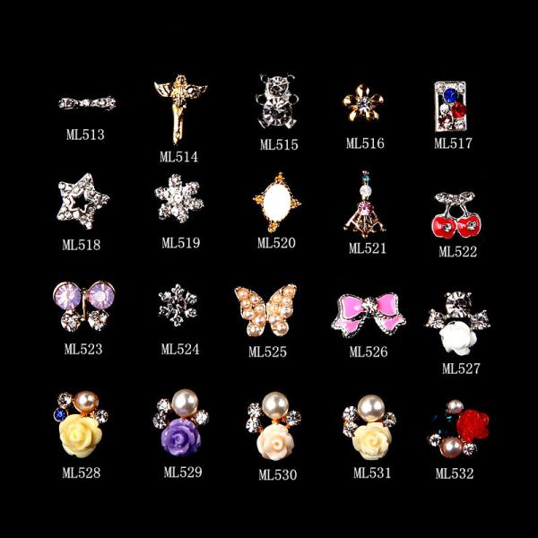 Hot NEW Wholesale Alloy Jewelry 3D Nail Art Jewelry Nail rhinestones Sticker