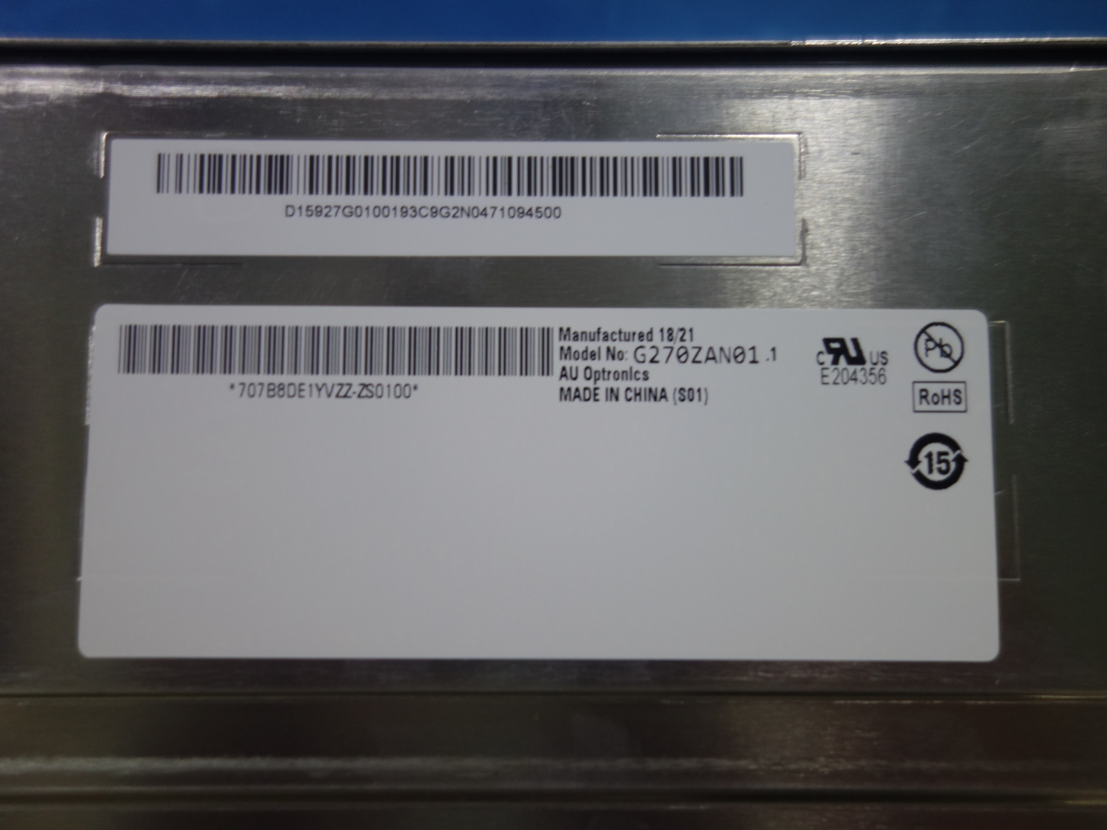 G270ZAN01.1 27" Outdoor High Brightness AUO LCD Panel