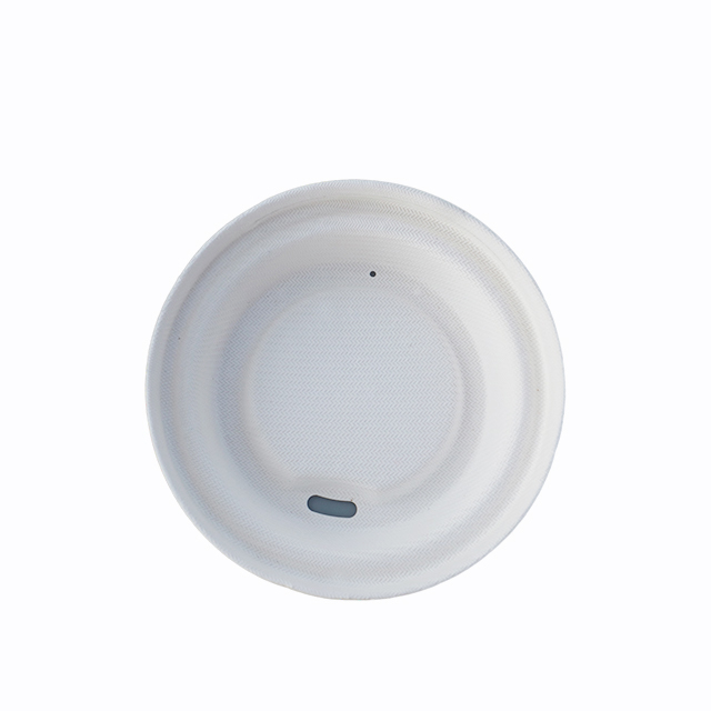 Compostable 80mm 90mm Disposable Molded Bagasse Cup Lids