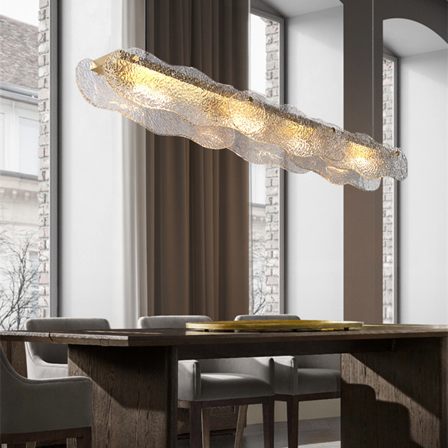 Art Deco Titanium E27 Glass Pendant Light Modern Stainless Steel