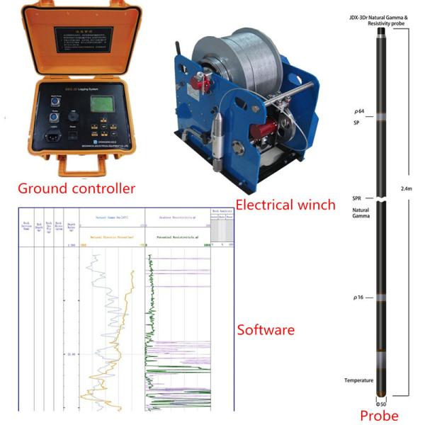 Quality Deep Borehole Survey Equipment Logger Tools for Water Well Logging for sale
