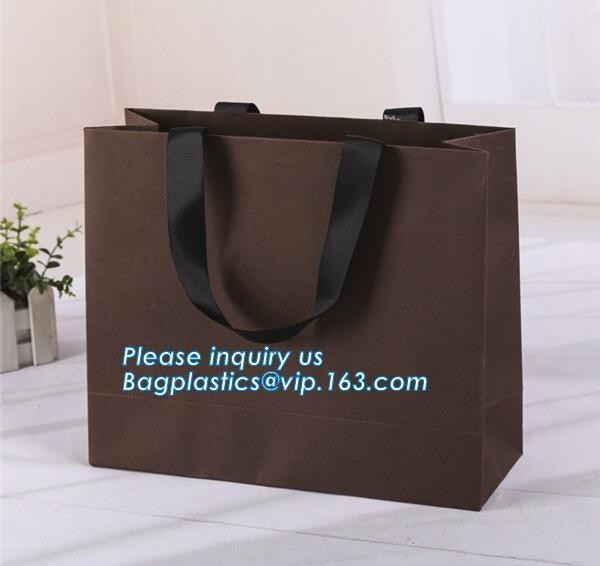 Luxury paper bags with handles Different Sizes,250gsm art paper shopping carrier bag custom printing with handle rope