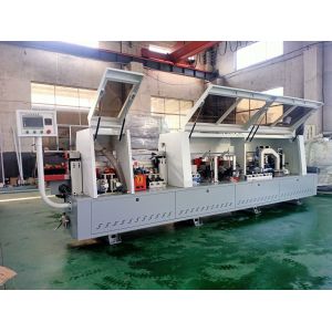 KC308 MDF wood door edge banding machine with pre-milling R round trim functions