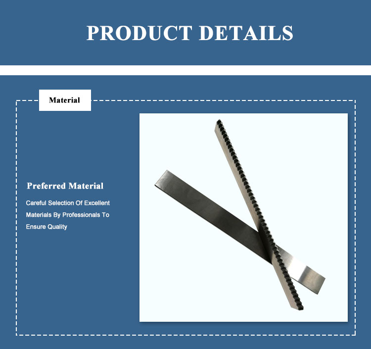 Straight Industrial Knife Blades For Food Packaging Machine Plastic Bag