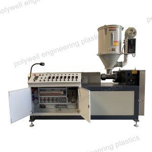 China Highly Efficient Automatic PA66 Plastic Thermal Break Strips Extruding Machine on sale