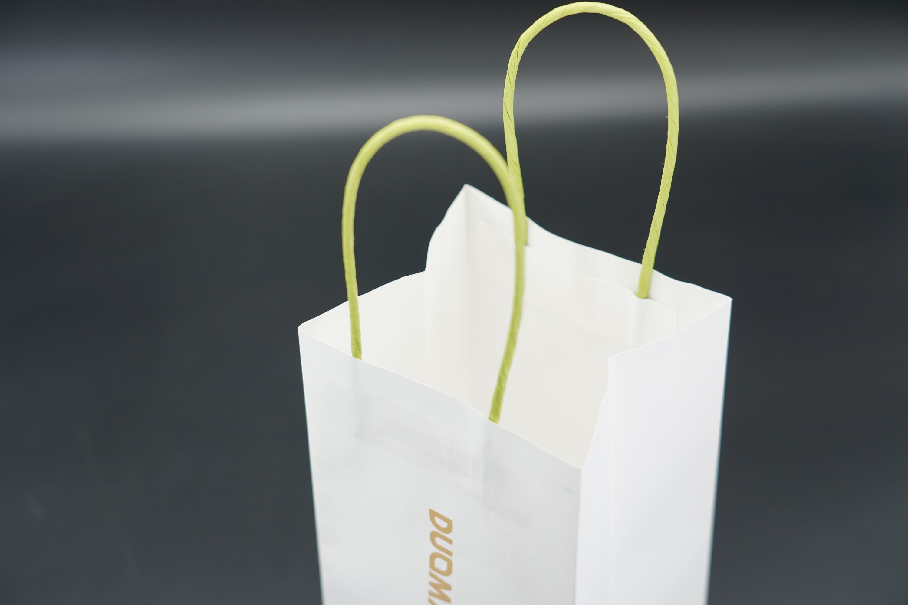 OEM Takeout Kraft Paper Bags With Twisted Handles Single Cup Paper Bag