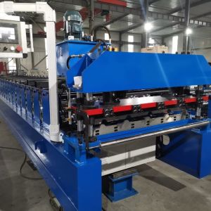 Hydraulic Cutting Metal Sheet Roll Forming Machine PLC Control Trapezoidal Roll
