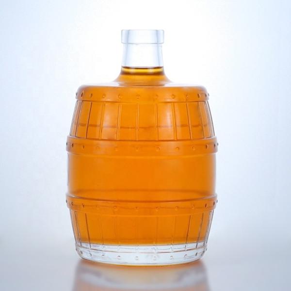 700ml 750ml Special Shaped Glass Bottle for Whiskey Tequila Brandy Rum Gin Glass