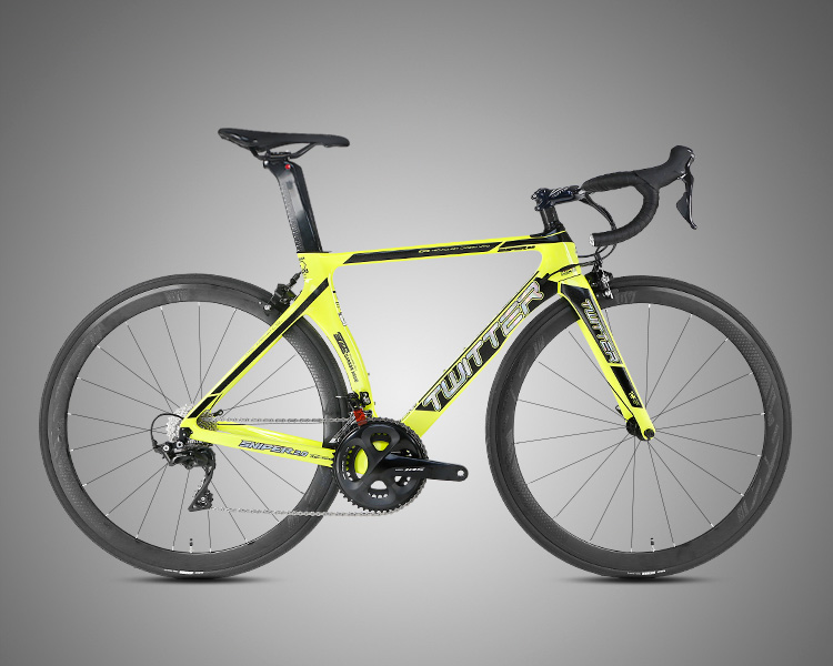 White 22 Speed Carbon Fiber Road Bike , Road Racing Bicycle Complete Groupset