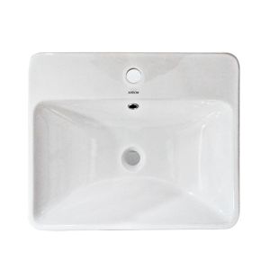 Bathroom Wash Basin Rectangular Shape Countertop With Holes