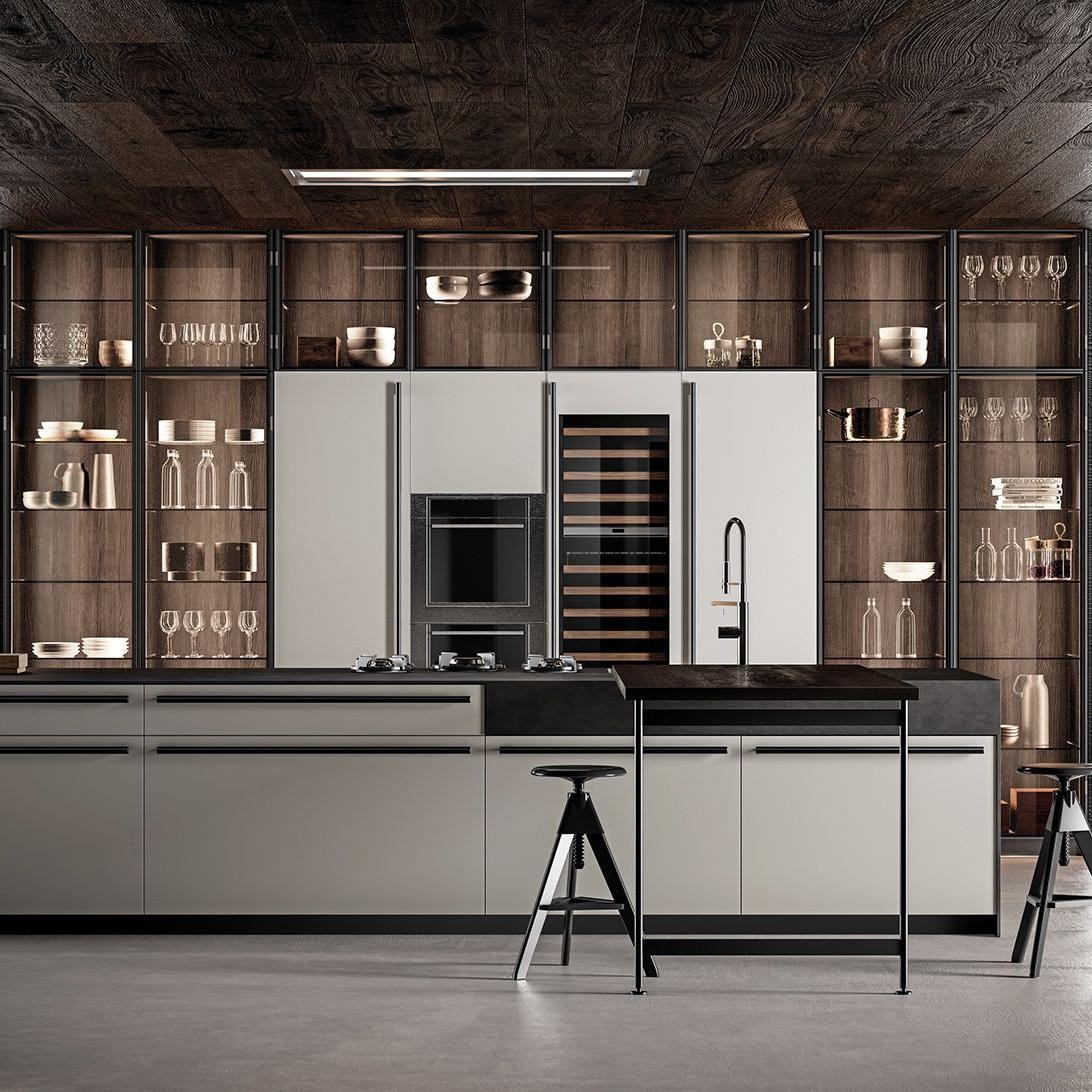 Automatic Interior Design Hotel Home Melamine Smart Cabinet Kitchen