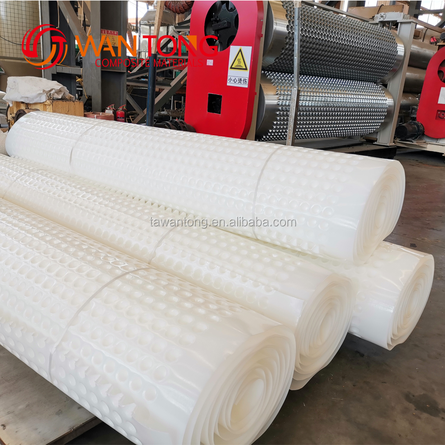 10mm 20mm 30mm Drainage Cell Board Plastic Sheet Dimple Drain Plate Mat for Landscape