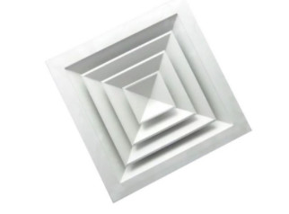 Square Ducted Air Conditioning Outlets Airflow Distribution
