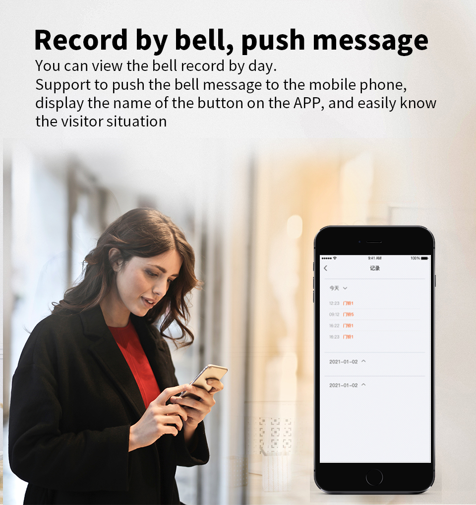 IP44 Tuya Smart Doorbell EU US UK Plug Waterproof Door Bell