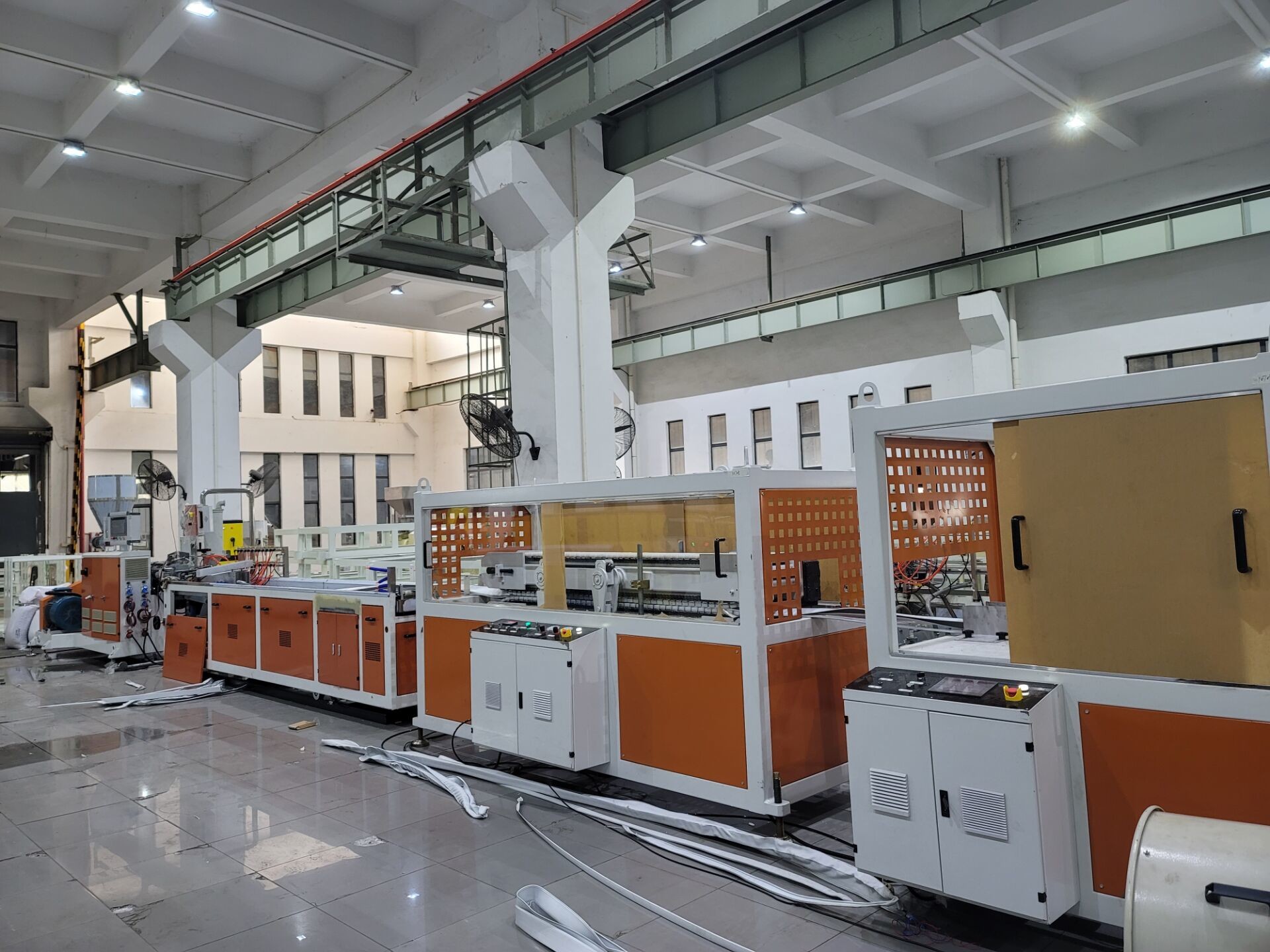 VFD Single Screw PVC ABS PP Plastic Profile Extrusion Machine