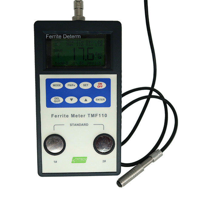 Digital Ferrite Meter Guage Fe% Fn Stainless Steel Probe Lcd Display