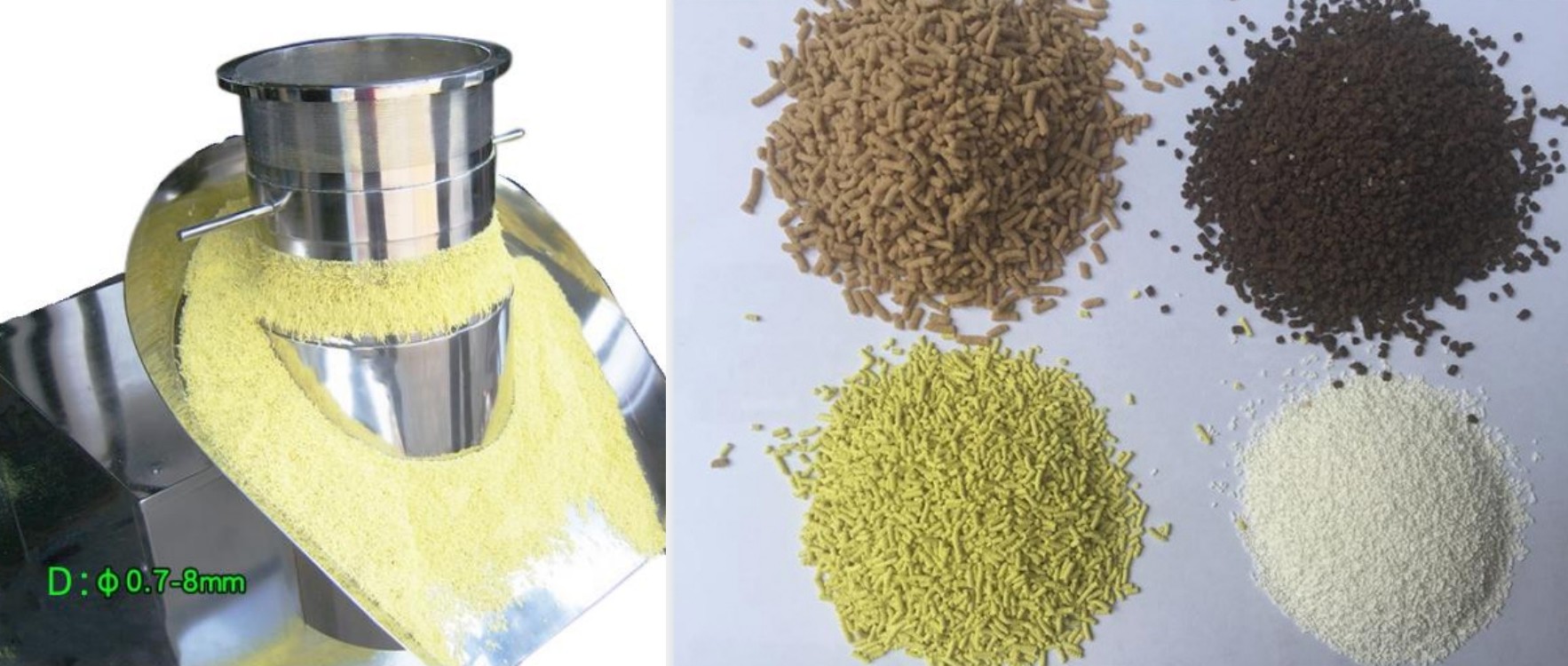 Organic Fertilizer Rotating Granulator Machine Animal Feed Pellet Extruder 400kg / H