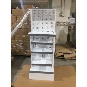 Pegboard Gondola Shelving Standing Pegboard Display Racks With Price Insert FOF