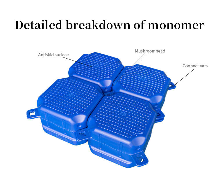 Easy Installation Portable Floating Platform Plastic Floating Pontoon Marina Yacht Floating Docks
