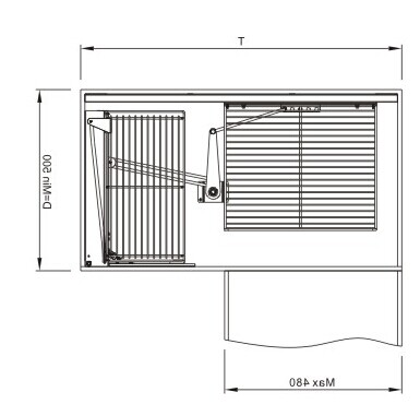 B019 Kitchen basket Corner units:Soft-closing Magic Corner