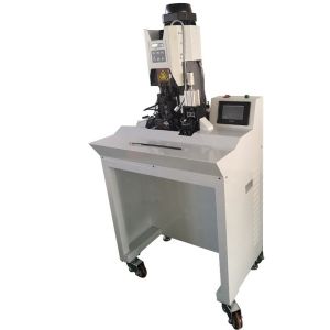 Pneumatic Multi Core Round Sheathed Wire Cable Strip and Terminal Crimp Machine