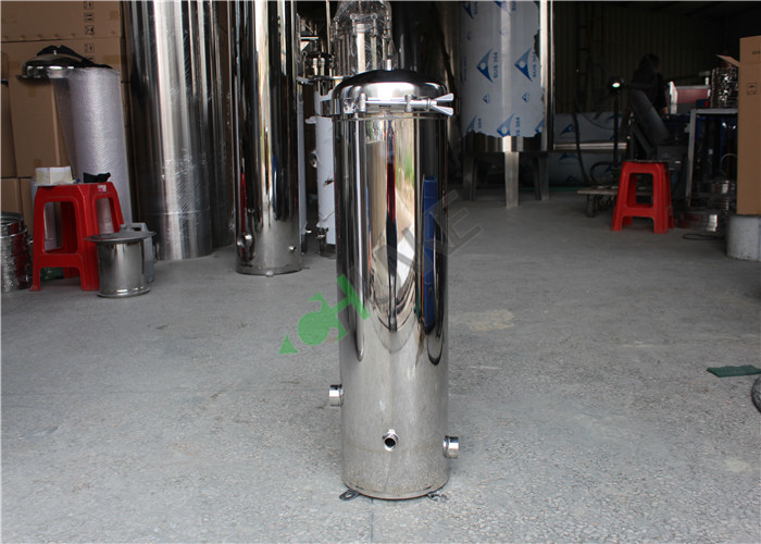Vertical Type Stainless Steel Cartridge Filter Housing / Industrial Water Filter Housing