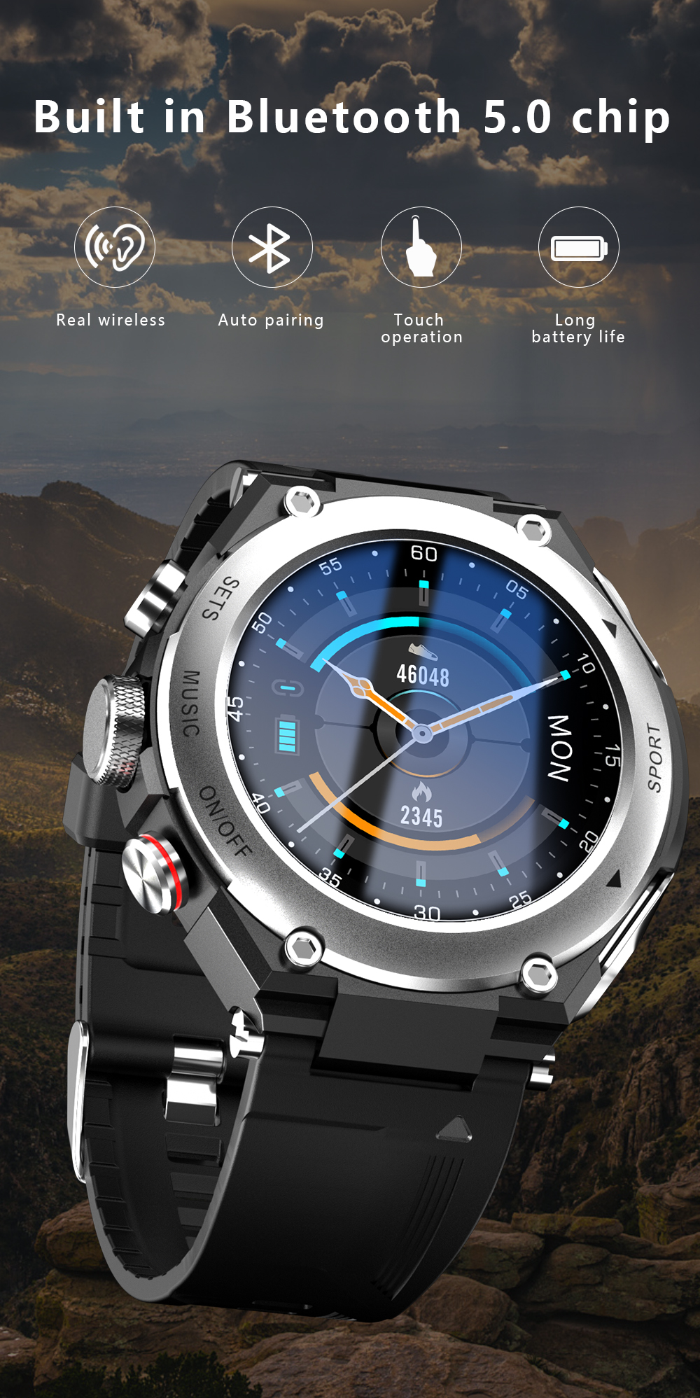 Experience the Future of Wearable Tech with TWS Smart Watch Wireless Local Music Bracelet