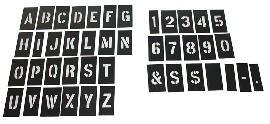 PVC Plastic Letter Stencils Case Disassemble Interlock Paint Stencil Black Color
