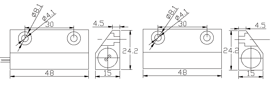 Surface mounted magnetic contact in Zinc-alloyed with Gap of 40-60MM Ideal for metal door/ window