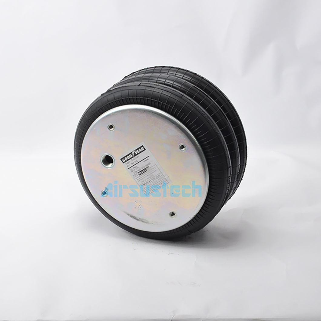 Goodyear Helper Airbag 3b14-374 Triple Convoluted Rubber 57893237400000 Cylinder Bellows