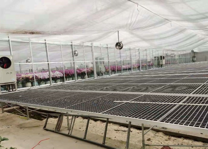 1.735m Greenhouse Rolling Tables PE Material Rolling Top Greenhouse Benches For Rose Orchid
