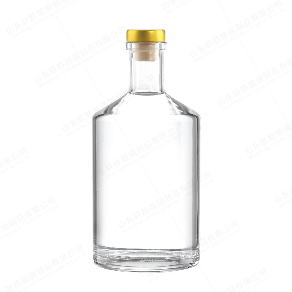 Transparent Or Frosted Healthy Lead Free Glass Customized Cylinder Wine Glass Bottle