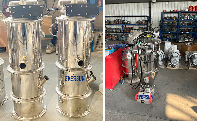 Clean And Hygienic 50 - 6000kg/H QVC Pneumatic Vacuum Loader For Plastic Processing
