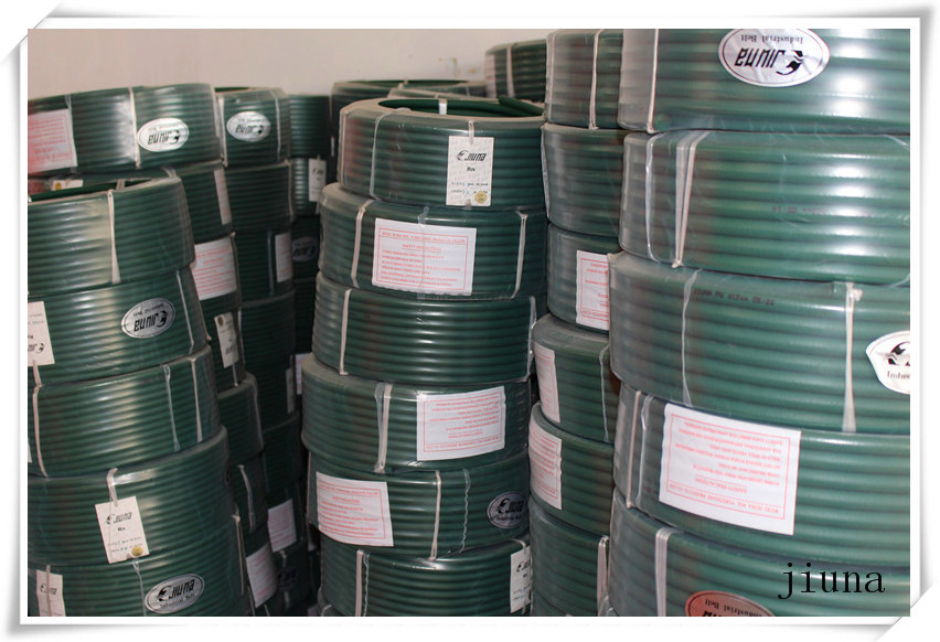 Smooth Green Pu Round Belt For Rough Transmission Machine , Easily Connected