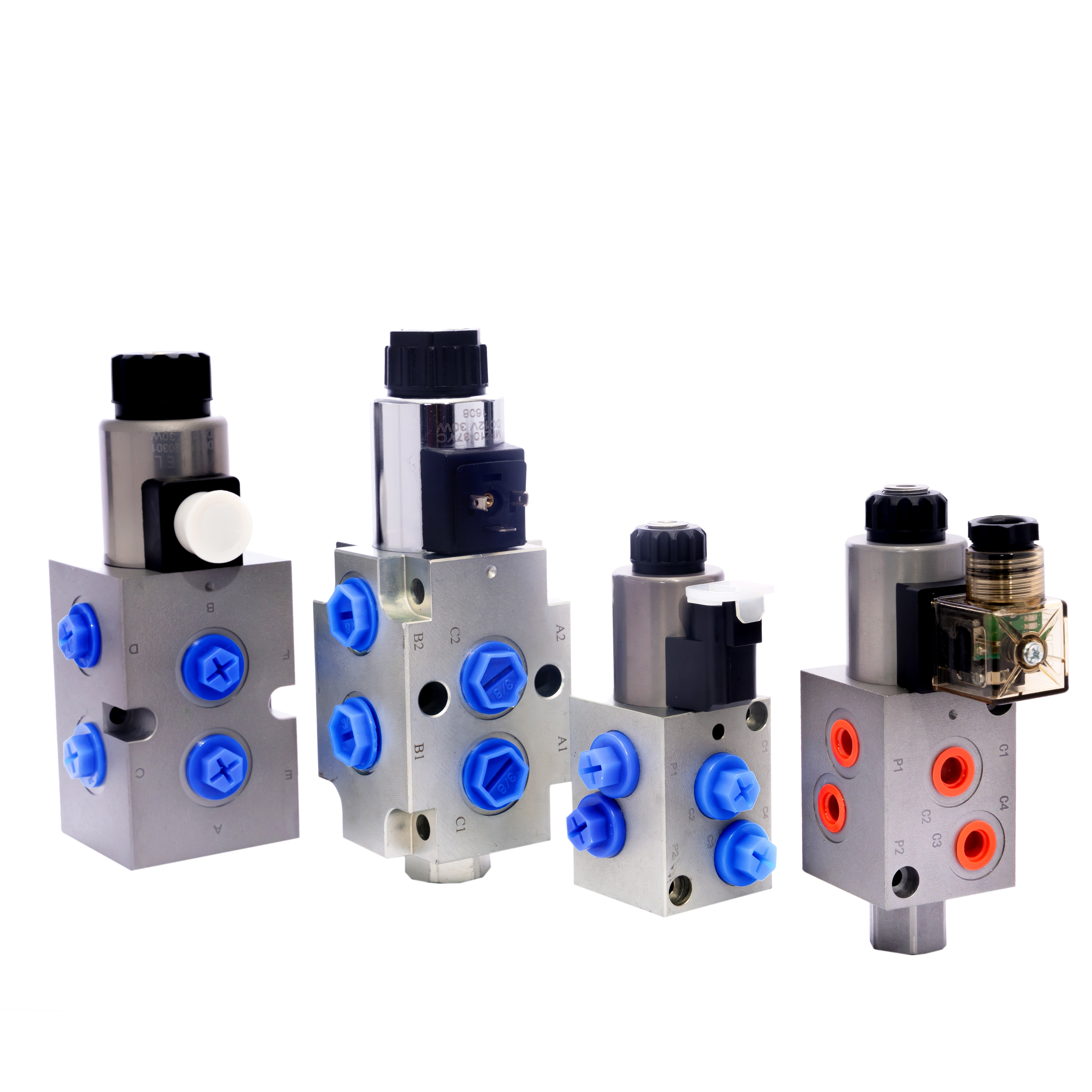 On Off Solenoid Control Valve 6 Way 2 Position Hydraulic Electric Valve