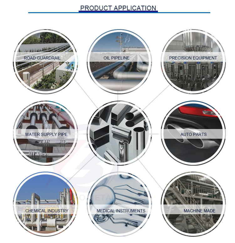 ASTM Standard Bright Polish 201 304 316 316L 430 Ba 2b Spiral Welded Stainless Steel Pipe for the Manufacturing Industry