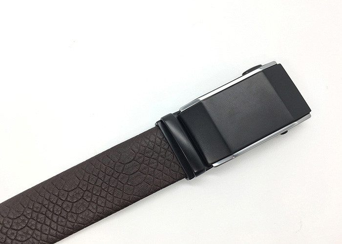 Men Formal Dress Belt Ratchet Leather Strap With Removable Buckle For Big And Tall Business Trousers