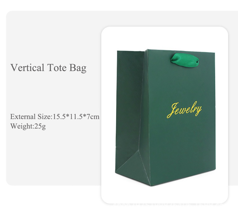 Dark Green Paper Jewelry Box 5x5x3cm Bowknot Ring Packaging Box