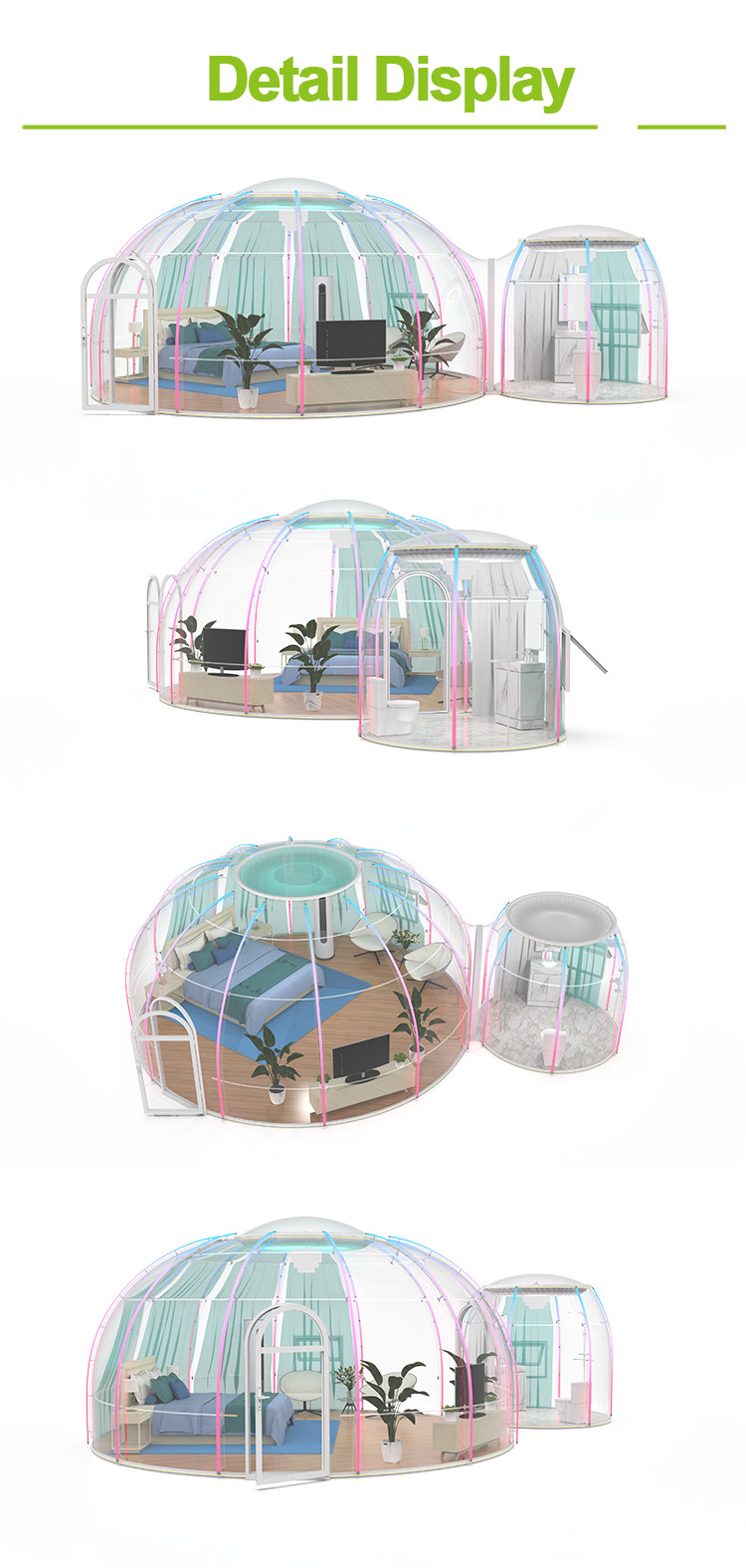 Handy Installation Dome Bubble Tent Luxury Bubble Picnic Tent