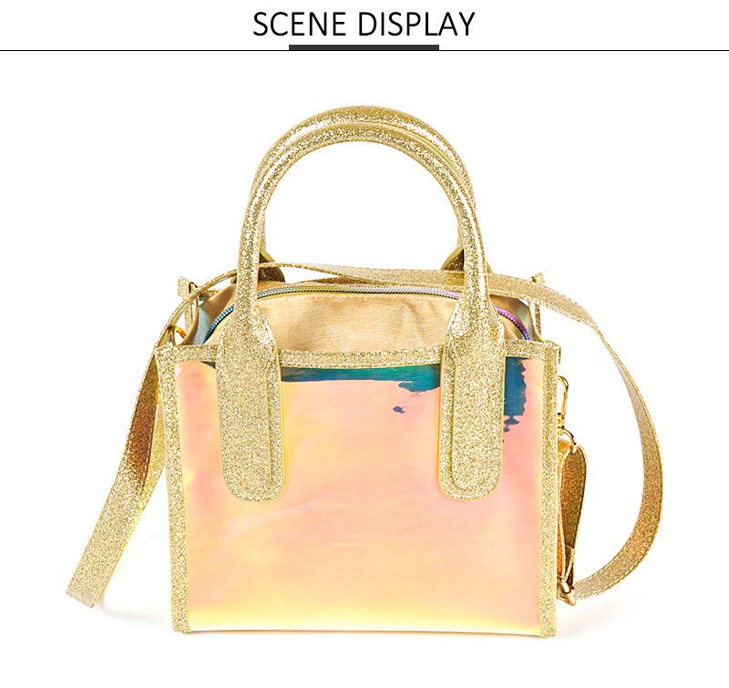 Reusable Waterproof Transparent Iridescent Beach Bag