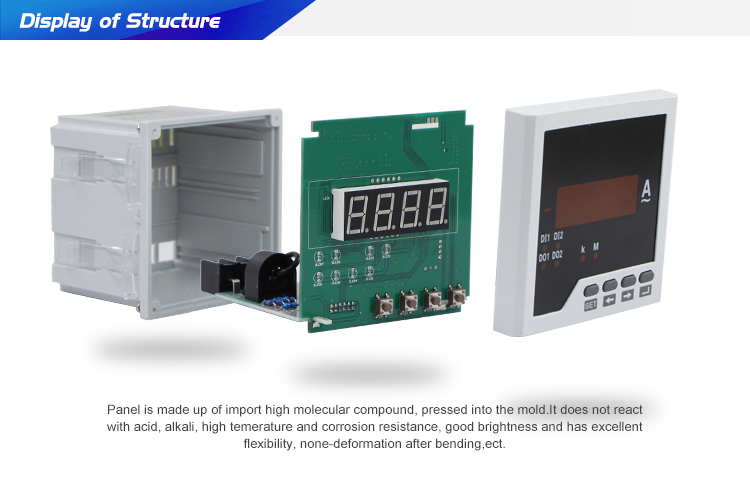 96*96 mm Single Phase LED Current Ampere Meter
