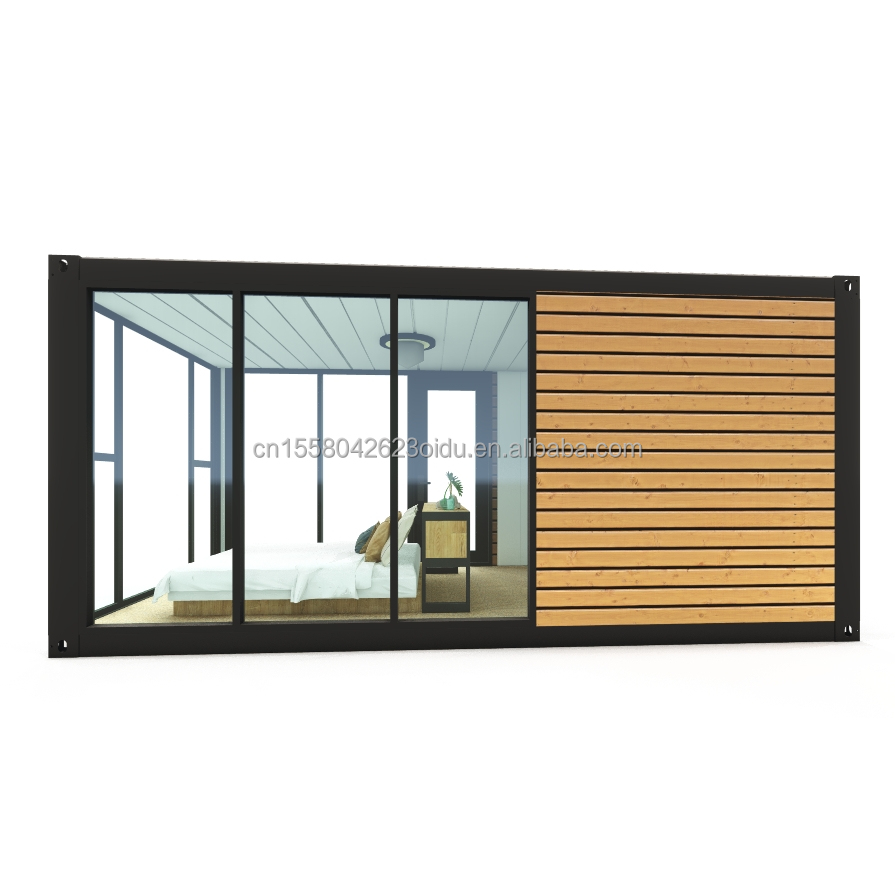Customized Color Modern Luxury Tiny 20ft 40ft Prefab Wooden House Mobile Light Steel Container Prefabricated Home Apartment for Outdoor